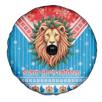 Luxembourg Christmas Spare Tire Cover Schei Chreschtdeeg Xmas Pattern - Wonder Print Shop