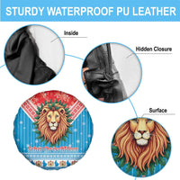 Luxembourg Christmas Spare Tire Cover Schei Chreschtdeeg Xmas Pattern - Wonder Print Shop