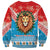 Luxembourg Christmas Sweatshirt Schei Chreschtdeeg Xmas Pattern - Wonder Print Shop