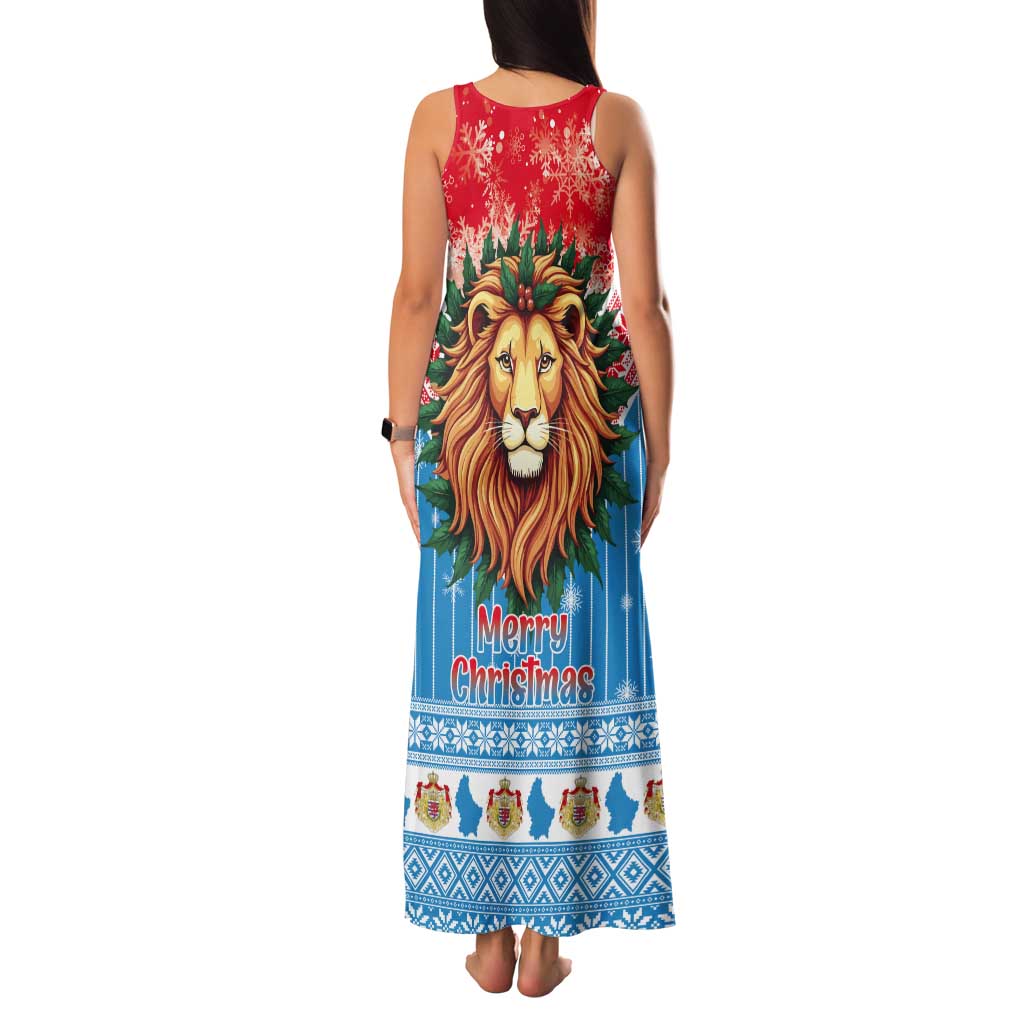 Luxembourg Christmas Tank Maxi Dress Schei Chreschtdeeg Xmas Pattern - Wonder Print Shop
