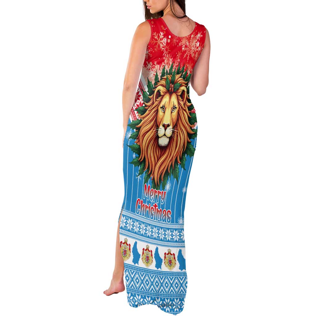 Luxembourg Christmas Tank Maxi Dress Schei Chreschtdeeg Xmas Pattern - Wonder Print Shop