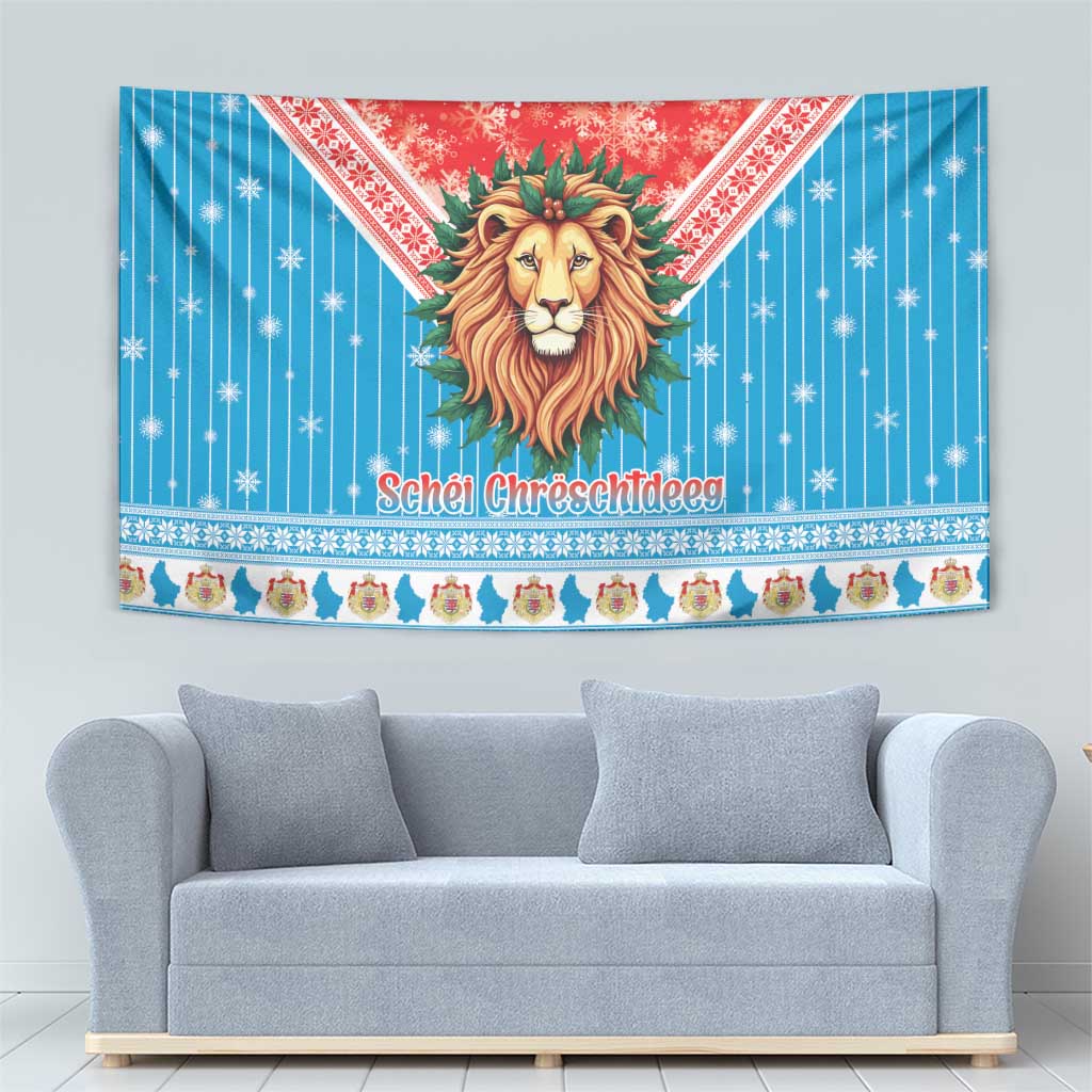 Luxembourg Christmas Tapestry Schei Chreschtdeeg Xmas Pattern - Wonder Print Shop