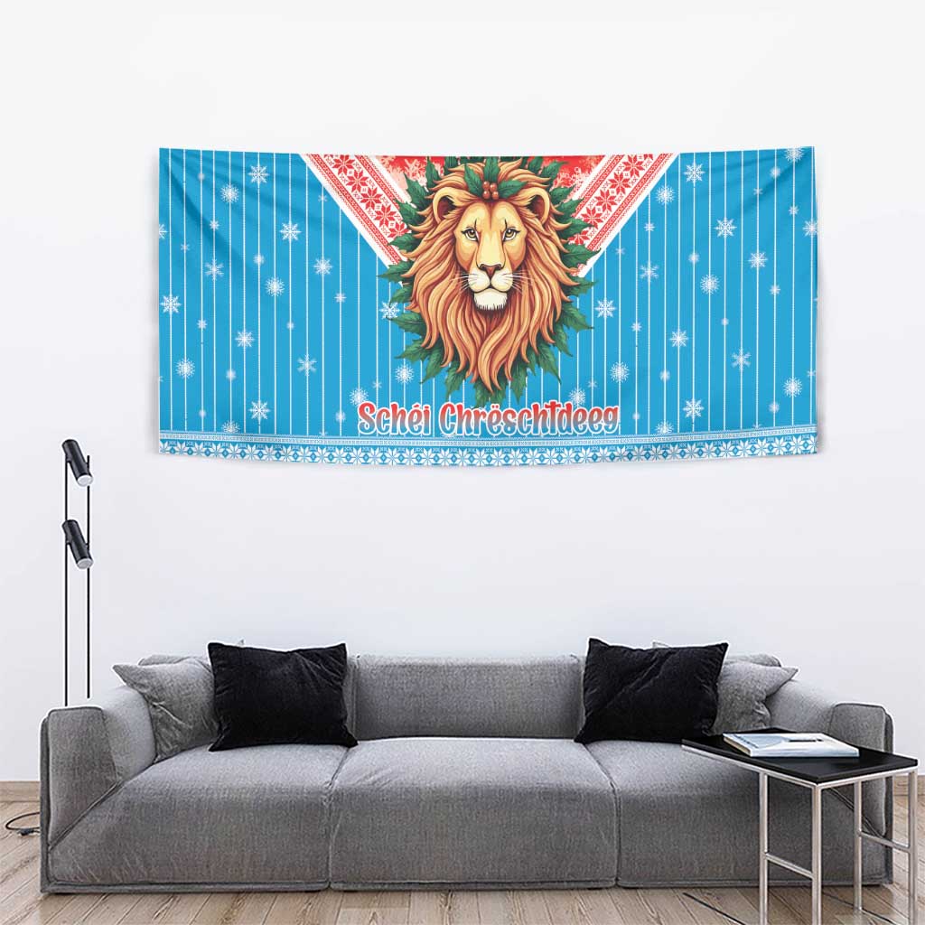 Luxembourg Christmas Tapestry Schei Chreschtdeeg Xmas Pattern - Wonder Print Shop