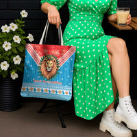 Luxembourg Christmas Tote Bag Schei Chreschtdeeg Xmas Pattern - Wonder Print Shop