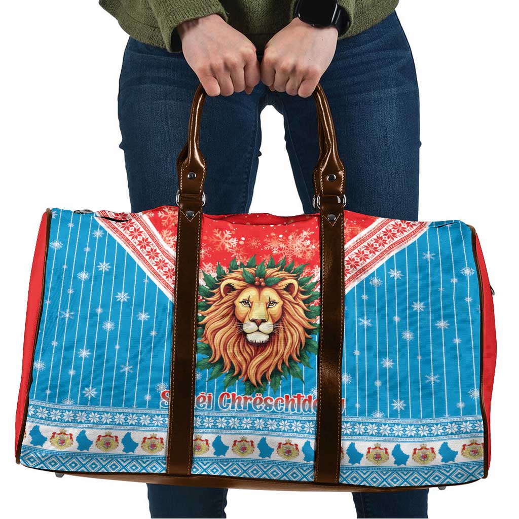 Luxembourg Christmas Travel Bag Schei Chreschtdeeg Xmas Pattern - Wonder Print Shop