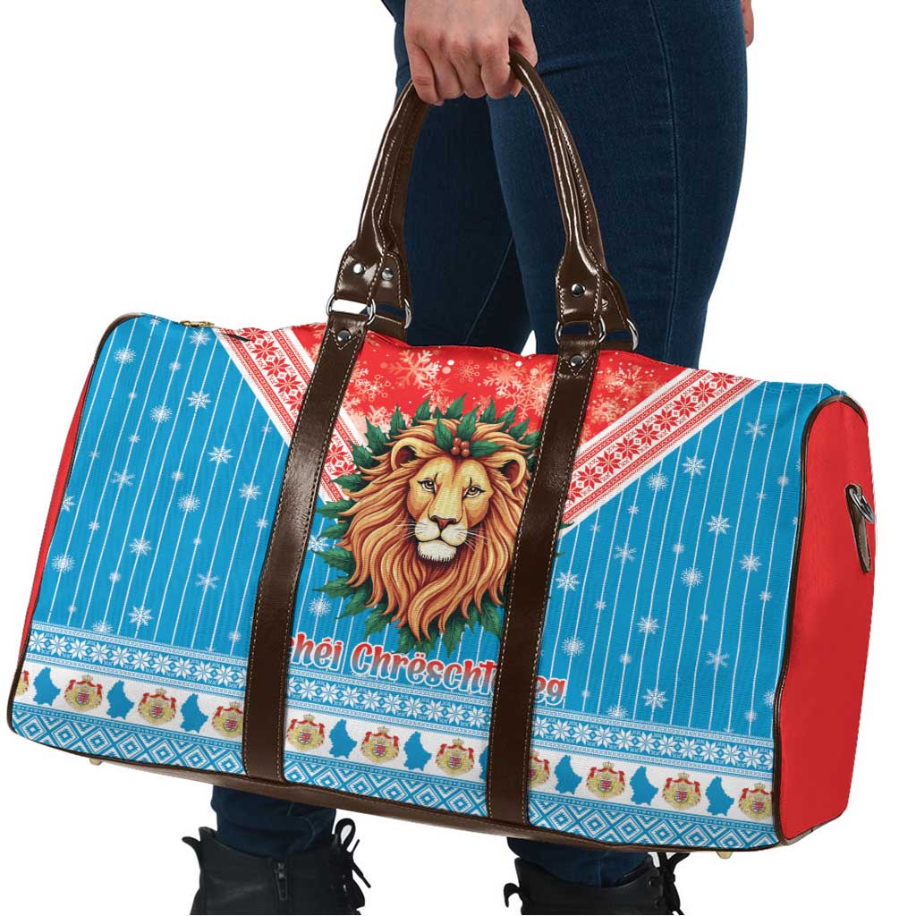 Luxembourg Christmas Travel Bag Schei Chreschtdeeg Xmas Pattern - Wonder Print Shop