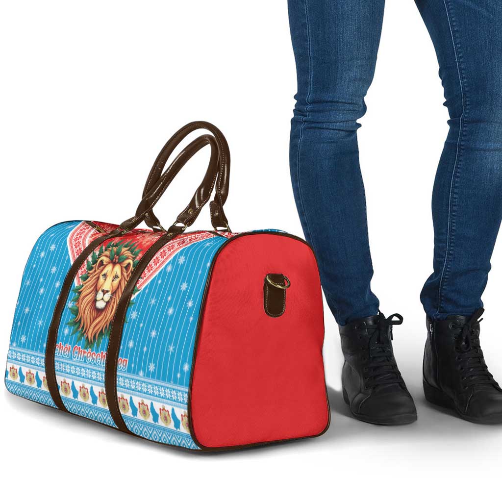 Luxembourg Christmas Travel Bag Schei Chreschtdeeg Xmas Pattern - Wonder Print Shop