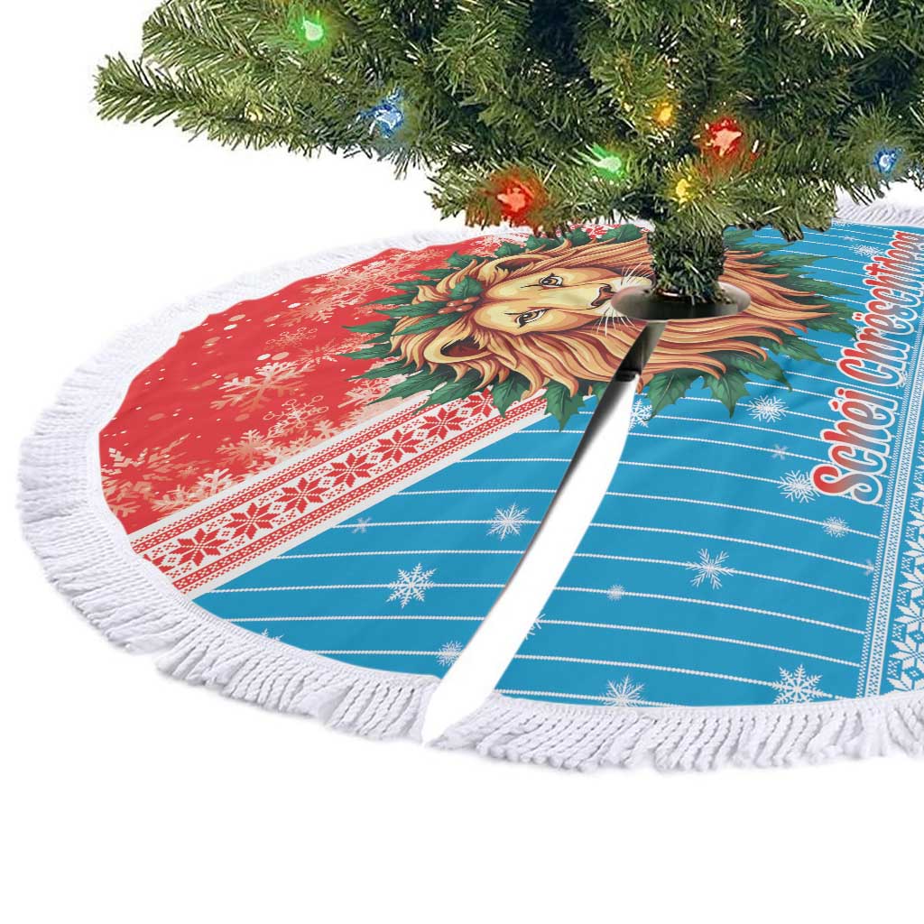 Luxembourg Christmas Tree Skirt Schei Chreschtdeeg Xmas Pattern - Wonder Print Shop