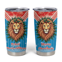 Luxembourg Christmas Tumbler Cup Schei Chreschtdeeg Xmas Pattern - Wonder Print Shop