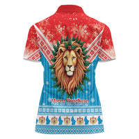 Luxembourg Christmas Women Polo Shirt Schei Chreschtdeeg Xmas Pattern - Wonder Print Shop