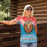 Luxembourg Christmas Women Polo Shirt Schei Chreschtdeeg Xmas Pattern - Wonder Print Shop