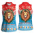 Luxembourg Christmas Women Sleeveless Polo Shirt Schei Chreschtdeeg Xmas Pattern - Wonder Print Shop
