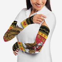 Belgium Christmas Personalized Arm Sleeves Santa Riding Lion - Wonder Print Shop