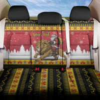 Belgium Christmas Personalized Back Car Seat Cover Santa Riding Lion - Wonder Print Shop