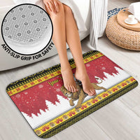 Belgium Christmas Personalized Bathroom Set Santa Riding Lion - Wonder Print Shop