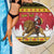 Belgium Christmas Personalized Beach Blanket Santa Riding Lion - Wonder Print Shop