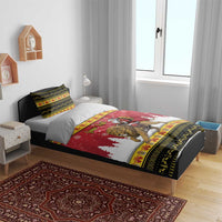 Belgium Christmas Personalized Bedding Set Santa Riding Lion - Wonder Print Shop