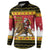 Belgium Christmas Personalized Button Sweatshirt Santa Riding Lion - Wonder Print Shop