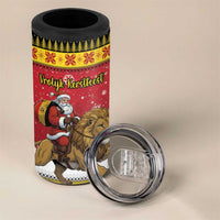 Belgium Christmas Personalized 4 in 1 Can Cooler Tumbler Santa Riding Lion - Wonder Print Shop