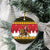 Belgium Christmas Personalized Ceramic Ornament Santa Riding Lion - Wonder Print Shop