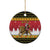 Belgium Christmas Personalized Ceramic Ornament Santa Riding Lion - Wonder Print Shop