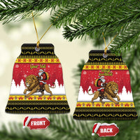 Belgium Christmas Personalized Ceramic Ornament Santa Riding Lion - Wonder Print Shop