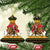 Belgium Christmas Personalized Ceramic Ornament Santa Riding Lion - Wonder Print Shop