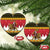 Belgium Christmas Personalized Ceramic Ornament Santa Riding Lion - Wonder Print Shop