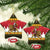 Belgium Christmas Personalized Ceramic Ornament Santa Riding Lion - Wonder Print Shop