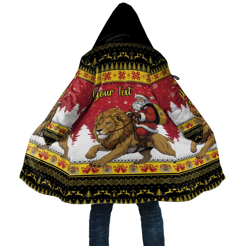 Belgium Christmas Personalized Cloak Santa Riding Lion - Wonder Print Shop