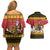 Belgium Christmas Personalized Couples Matching Off Shoulder Short Dress and Hawaiian Shirt Santa Riding Lion - Wonder Print Shop