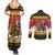 Belgium Christmas Personalized Couples Matching Summer Maxi Dress and Long Sleeve Button Shirt Santa Riding Lion - Wonder Print Shop