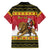 Belgium Christmas Personalized Family Matching Off The Shoulder Long Sleeve Dress and Hawaiian Shirt Santa Riding Lion - Wonder Print Shop