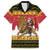 Belgium Christmas Personalized Family Matching Short Sleeve Bodycon Dress and Hawaiian Shirt Santa Riding Lion - Wonder Print Shop
