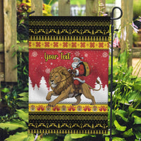 Belgium Christmas Personalized Garden Flag Santa Riding Lion - Wonder Print Shop