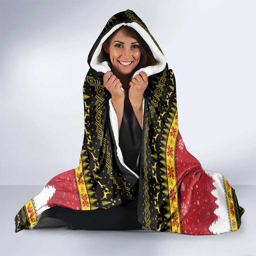 Belgium Christmas Personalized Hooded Blanket Santa Riding Lion - Wonder Print Shop