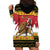 Belgium Christmas Personalized Hoodie Dress Santa Riding Lion - Wonder Print Shop