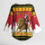 Belgium Christmas Personalized Kimono Sleeve Blouse Santa Riding Lion - Wonder Print Shop
