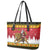 Belgium Christmas Personalized Leather Tote Bag Santa Riding Lion - Wonder Print Shop