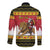 Belgium Christmas Personalized Long Sleeve Button Shirt Santa Riding Lion - Wonder Print Shop