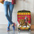Belgium Christmas Personalized Luggage Cover Santa Riding Lion - Wonder Print Shop