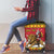 Belgium Christmas Personalized Luggage Cover Santa Riding Lion - Wonder Print Shop