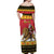 Belgium Christmas Personalized Off Shoulder Maxi Dress Santa Riding Lion - Wonder Print Shop