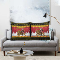Belgium Christmas Personalized Pillow Cover Santa Riding Lion - Wonder Print Shop