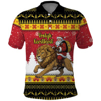 Belgium Christmas Personalized Polo Shirt Santa Riding Lion - Wonder Print Shop