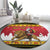 Belgium Christmas Personalized Round Carpet Santa Riding Lion - Wonder Print Shop