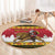 Belgium Christmas Personalized Round Carpet Santa Riding Lion - Wonder Print Shop