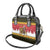 Belgium Christmas Personalized Shoulder Handbag Santa Riding Lion - Wonder Print Shop
