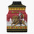 Belgium Christmas Personalized Sleeveless Puffer Jacket Santa Riding Lion - Wonder Print Shop