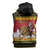 Belgium Christmas Personalized Sleeveless Zip Hoodie Santa Riding Lion - Wonder Print Shop